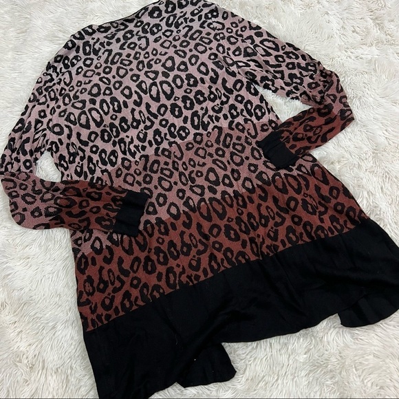 Joseph A Animal Print Woman’s Open Front Cardigan Size MP NWT - Picture 8 of 12